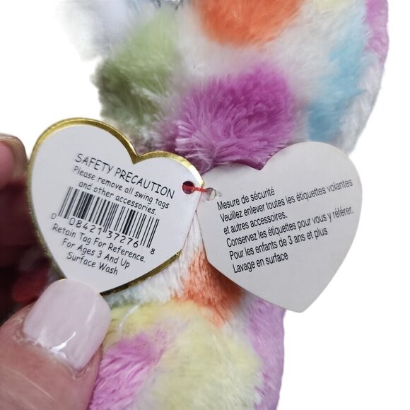 Ty Beanie Boos Bloomy The Easter Bunny Glitter Eyes 9" Medium - Picture 9 of 11